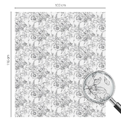 Samoljepljiva folija za staklo vitraj Cvjetna elegancija