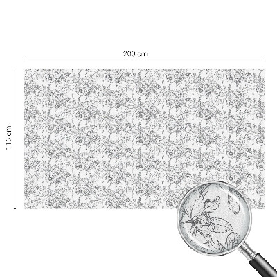 Samoljepljiva folija za staklo vitraj Cvjetna elegancija