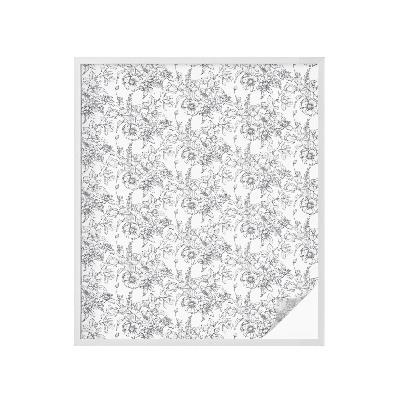 Samoljepljiva folija za staklo vitraj Cvjetna elegancija