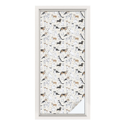 Samoljepljiva folija za staklo vitraj Uzorci pasa