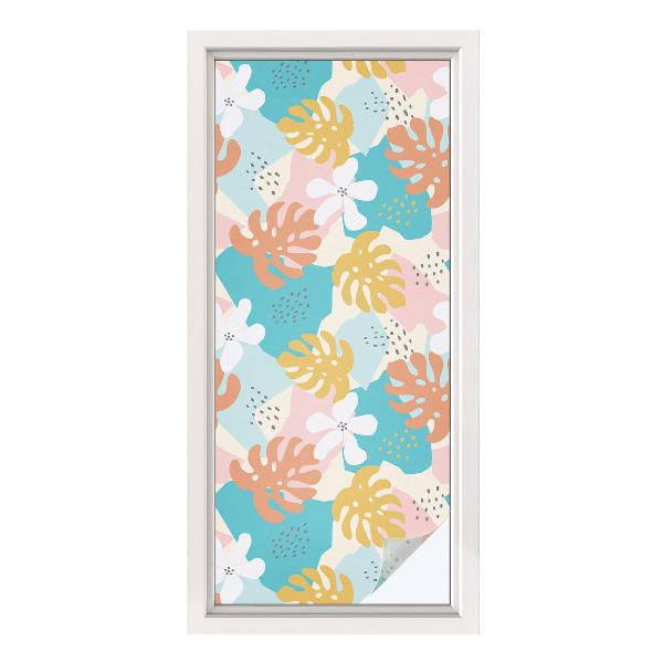 Mliječna folija za staklo vitraj Egzotična priroda