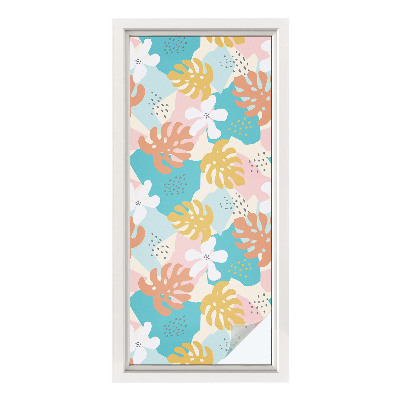 Mliječna folija za staklo vitraj Egzotična priroda