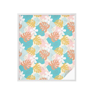 Mliječna folija za staklo vitraj Egzotična priroda