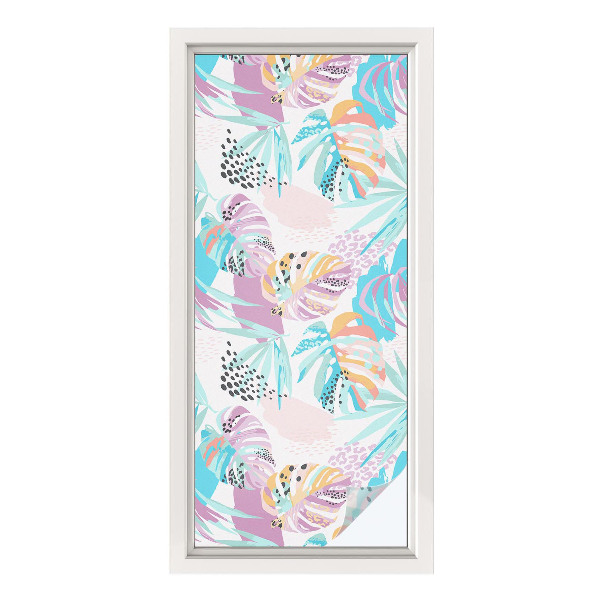 Samoljepljiva folija za staklo vitraj Apstraktna džungla