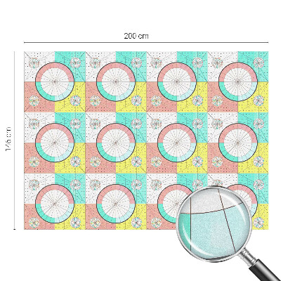 Mliječna folija za staklo vitraj Geometrijski krugovi