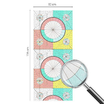 Mliječna folija za staklo vitraj Geometrijski krugovi