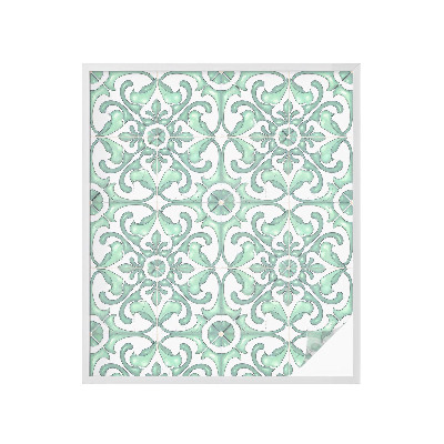 Samoljepljiva folija za staklo vitraj Zelena simetrija