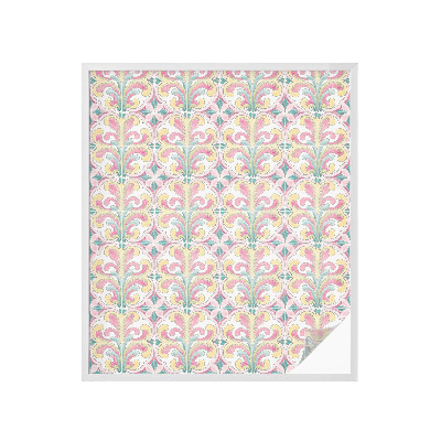 Mliječna folija za staklo vitraj Cvjetna simetrija