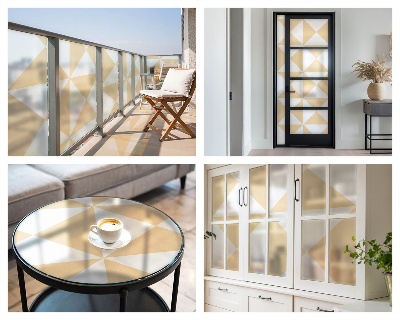 Folija za prozore zaštita od pogleda Geometrijski trokuti