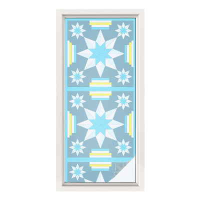 Mliječna folija za staklo vitraj Zvjezdani uzorak