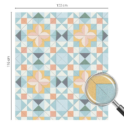 Mliječna folija za staklo vitraj Šarena geometrija