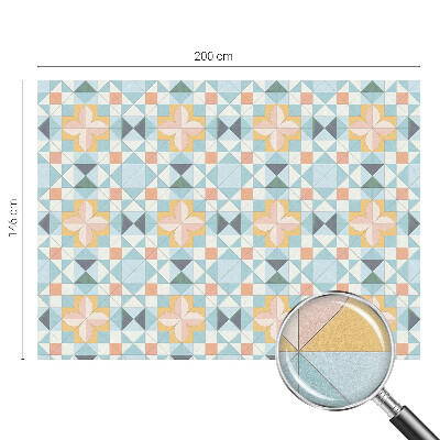 Mliječna folija za staklo vitraj Šarena geometrija
