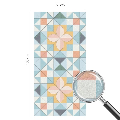 Mliječna folija za staklo vitraj Šarena geometrija