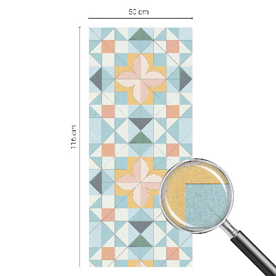 Mliječna folija za staklo vitraj Šarena geometrija