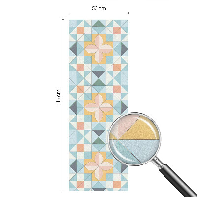 Mliječna folija za staklo vitraj Šarena geometrija