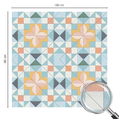 Mliječna folija za staklo vitraj Šarena geometrija