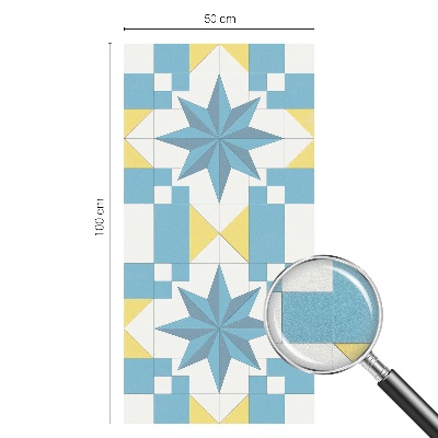 Mliječna folija za staklo vitraj Plave zvijezde