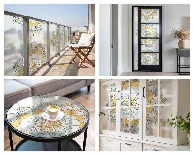 Dekorativna folija za staklo Šarene mandale