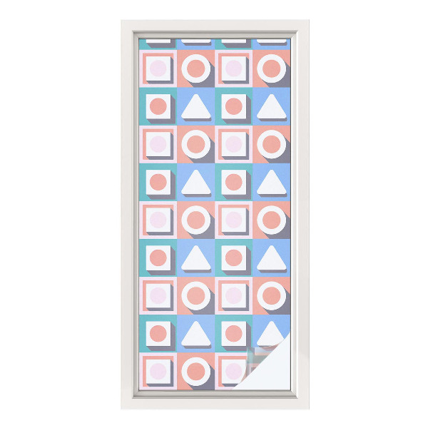 Samoljepljiva folija za staklo vitraj Geometrijski uzorci