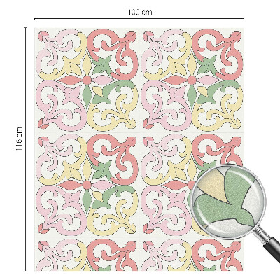 Mliječna folija za staklo vitraj Cvjetni ukrasi