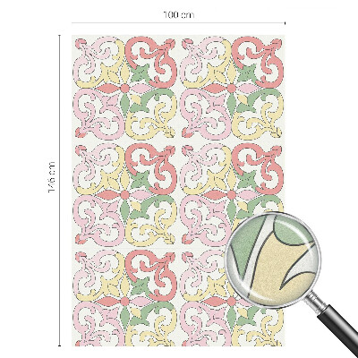 Mliječna folija za staklo vitraj Cvjetni ukrasi