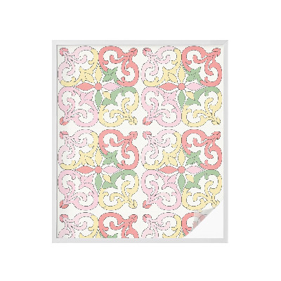 Mliječna folija za staklo vitraj Cvjetni ukrasi