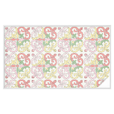 Mliječna folija za staklo vitraj Cvjetni ukrasi