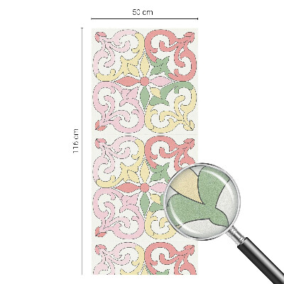 Mliječna folija za staklo vitraj Cvjetni ukrasi