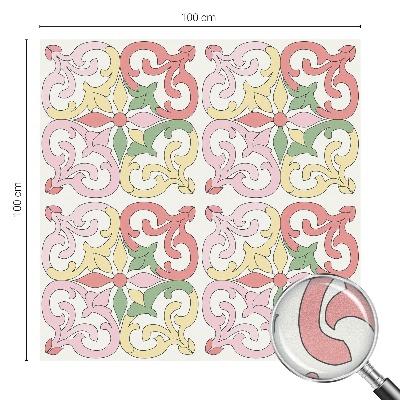 Mliječna folija za staklo vitraj Cvjetni ukrasi