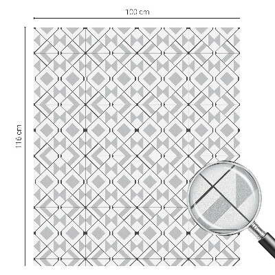 Mliječna folija za staklo vitraj Geometrijski uzorci