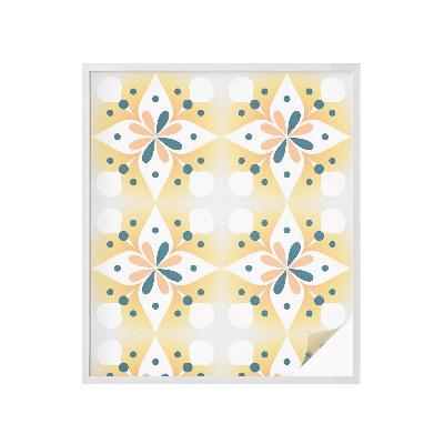 Samoljepljiva folija za staklo vitraj Cvjetna simetrija