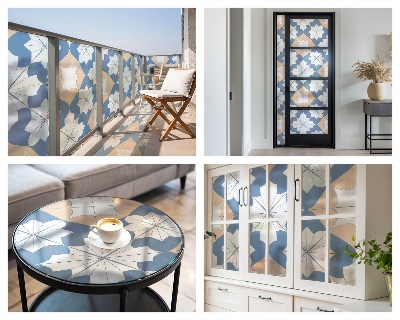 Dekorativna folija za staklo Simetrični uzorci
