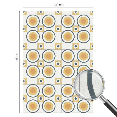 Mliječna folija za staklo vitraj Retro krugovi