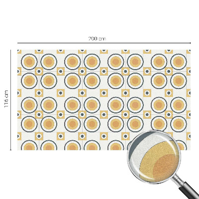 Mliječna folija za staklo vitraj Retro krugovi