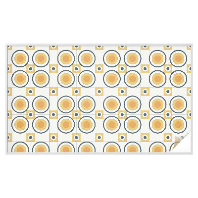 Mliječna folija za staklo vitraj Retro krugovi