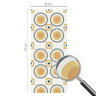 Mliječna folija za staklo vitraj Retro krugovi