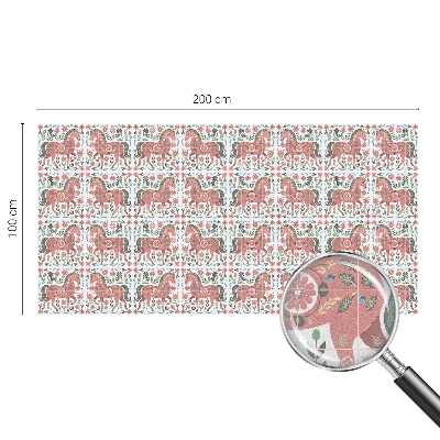 Mliječna folija za staklo vitraj Šareni konji