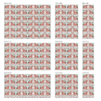 Mliječna folija za staklo vitraj Šareni konji