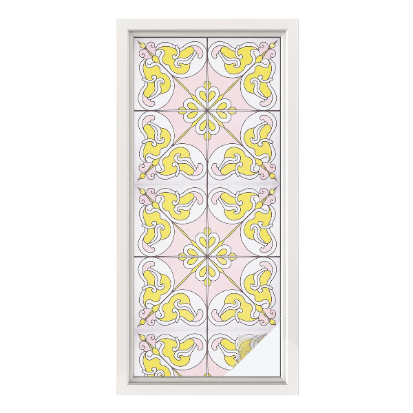 Samoljepljiva folija za staklo vitraj Apstraktno cvijeće