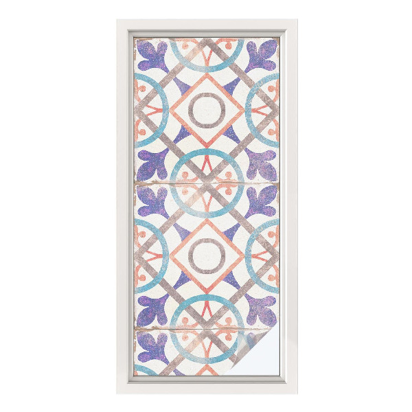 Samoljepljiva folija za staklo vitraj Šareni mozaici