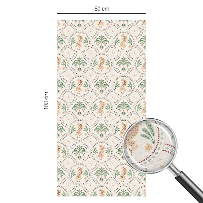 Mliječna folija za staklo vitraj Palma leoparda