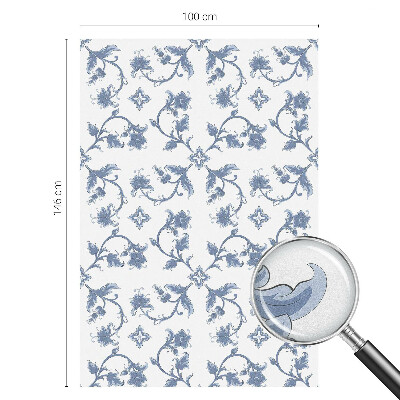 Mliječna folija za staklo vitraj Cvjetni ornament