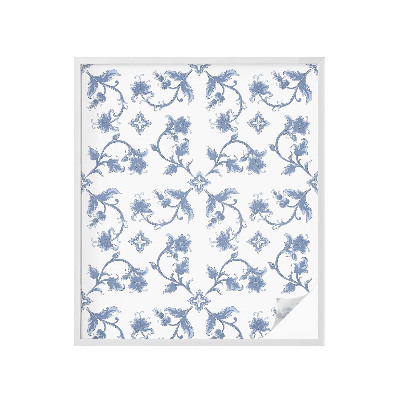 Mliječna folija za staklo vitraj Cvjetni ornament