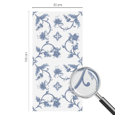 Mliječna folija za staklo vitraj Cvjetni ornament