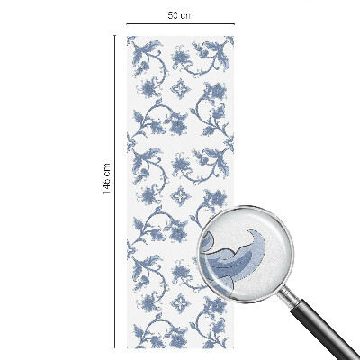 Mliječna folija za staklo vitraj Cvjetni ornament