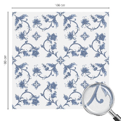 Mliječna folija za staklo vitraj Cvjetni ornament