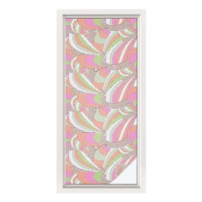 Mliječna folija za staklo vitraj Šareni cik-cak