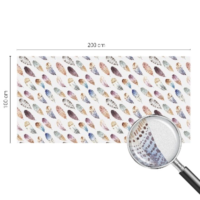 Mliječna folija za staklo vitraj Boho perje