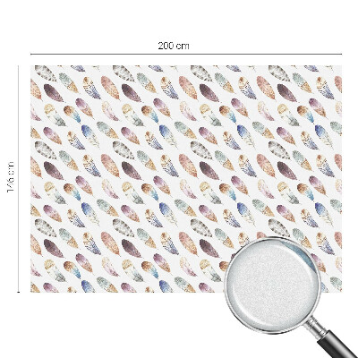 Mliječna folija za staklo vitraj Boho perje