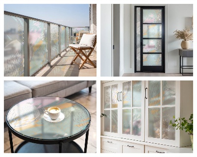 Samoljepljiva folija za staklo vitraj Apstraktna harmonija